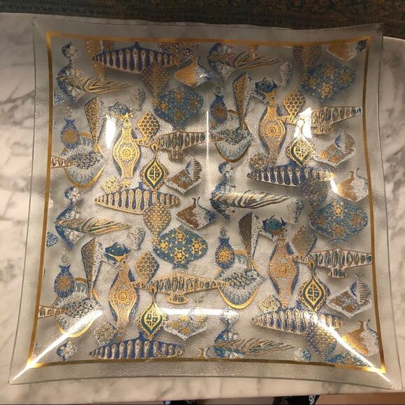 Vintage Mid-Century Glass Serving Plate - Picture 1 of 6